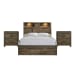 Bailey - Full Bookcase Panel 3 Piece Bedroom Set - Walnut