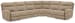 Next-Gen Durapella - 6-Piece Power Reclining Sectional - Sand