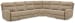 Next-Gen DuraPella - Sand - 6-Piece Power Reclining Sectional