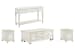 Newport - Lift Top Storage Cocktail Table With 2 Chairside End Tables And Sofa Table - Alabaster