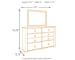 Willowton - Dresser, Mirror - Whitewash