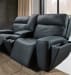 MS - Riverton Power Gliding Console Loveseat With Power Headrest And Lumbar - Black