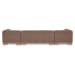 June - U Shaped Modular Sectional - Dark Brown