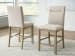 Lasinger - Upholstered Barstool (Set of 2) - Light Brown