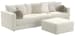 Ritzy - 3 Piece Modular Sofa And 1 Included Cocktail Ottoman - Bone
