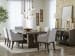 Burkhaus - 8 Pc. - Dining Room Extension Table, 6 Arm Chairs, Server - Dark Brown