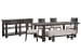 Tauren - Trestle Dining Table With 4 Side Chairs, Bench And Sideboard - Coffee Bean / Beige