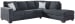 Altari - Slate - Right Arm Facing Corner Chaise With Sleeper 2 Pc Sectional