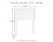 Hallityn - White - Twin Panel Headboard