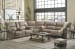 Cavalcade - Slate - 6 Pc. - Power Reclining Sectional, Calkosa Cocktail Table, End Tables