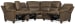 MS - Julian Six-Piece Power Reclining Sectional - Dark Brown