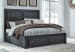 Foyland - Black / Brown - 6 Pc. - Dresser, Door Chest, Mirror, California King Panel Storage Bed