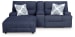 Acklen Place - Navy - 3-Piece Power Reclining Sectional Sofa With Laf Chaise
