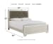Lonnix - Silver Finish - Queen Panel Bed