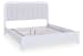 Jarlee - White - King Upholstered Panel Bed