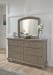 Lettner - Light Gray - 5 Pc. - Dresser, Mirror, King Sleigh Bed With 2 Storage Drawers