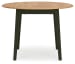 Gesthaven - 5 Pc. - Round Dining Room Drop Leaf Table, 4 Side Chairs - Natural / Green