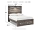 Drystan - Full Panel Bed With 2 Storage Drawers - Brown / Beige