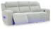 Forest Lake - Alloy - Power Reclining Sofa With Adj Headrest