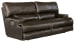 Wembley - Italian Leather Match Power Lay Flat Reclining Sofa With Power Adjustable Headrest - Steel