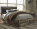 Derekson - Queen Panel Bed With 4 Storage Drawers - Multi Gray