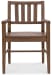 Driftwood - Splatback Arm Chair (Set of 2) - Worn Saddle