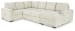 Millcoe - Linen - Right Arm Facing Chaise With Pop Up Bed 3 Pc Sectional