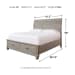Naydell - Rustic Gray - King Panel Bed with 2 Storage Drawers