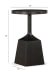 Lindon - Dark Round Pedestal Accent End Table - Coffee Bean