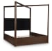 Dilenno - Dark Brown - King Canopy Bed