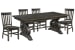 Bellamy - Extendable Rectangular Dining Table With 4 Side Chairs - Peppercorn