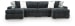 Midnight-Madness - 4-Piece Double Chaise Sectional - Gunmetal