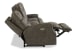 Devon - Fabric Power Reclining Sofa, Power Headrests - Dark Brown