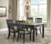 Tyler Creek - Dark Gray - 5 Pc. - Dining Room Table, 4 Side Chairs