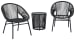 Mandarin Cape - Gray - Chairs W/Table Set (Set of 3)