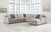 Ardsley - Pewter - Right Arm Facing Corner Chaise with Loveseat 5 Pc Sectional
