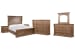 Gallant Grove - Queen Panel Bed, 2 Nightstands, Drawer Dresser With Landscape Mirror And Tall Chest - Brown