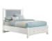Bonanza - King Ocean Blue Upholstered Bed With Storage Footboard - White