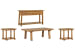 Lindon - Rectangular Cocktail Table With 2 Rectangular End Tables And Sofa Table - Belgian Wheat