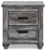 Thyven - Gray - Two Drawer Night Stand