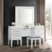 Reflections - 3 Piece Vanity Set - Pearl White & Rhinestone