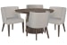 Kavanaugh - Extendable Round Dining Table With 4 Host Chairs - Weathered Kona Brown / Gray