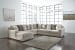 Ardsley - Pewter - 5 Pc. - Left Arm Facing Corner Chaise with Sofa 4 Pc Sectional, Ottoman