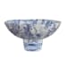 Indigo - Marble Pedestal Bowl - Blue,White
