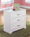 Lulu - White - 7 Pc. - Dresser, Mirror, Twin Loft Bed, Bin Storage with Bookcase