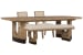 Tristan - Extendable Trestle Dining Table With 2 Side Chairs And Bench - Swiss Coffee / Beige