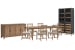Lindon - Extendable Rectangular Dining Table With 6 Side Chairs, Buffet And Cabinet - Belgian Wheat / Gray