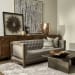 Melado Chesterfield - Sofa - Gray / Woodtone