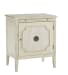 Linen & Beaded Front End Table - White