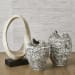 In Touch - 11" Vase - Brown / White